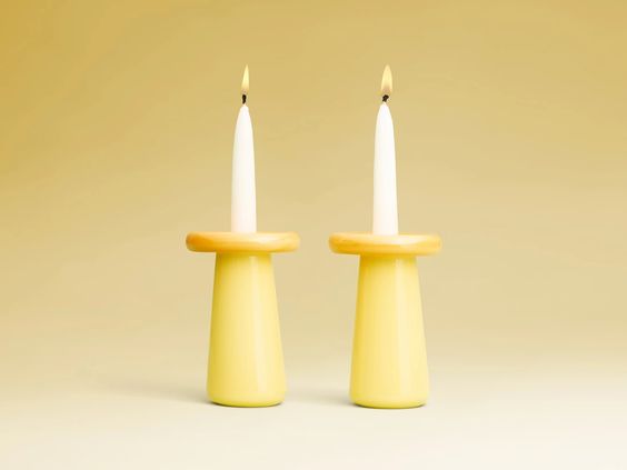 Modern mushroom candleholders, Peace Love Light Shop