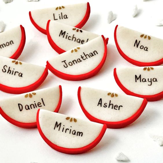 Rosh Hashanah Marzipan Personalized Apple Slices- Peace Love Light Shop 